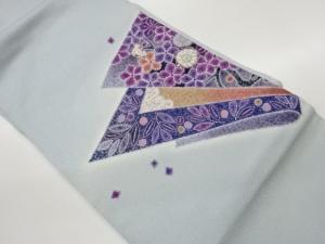 作家物　桜・辻ヶ花・葉模様名古屋帯